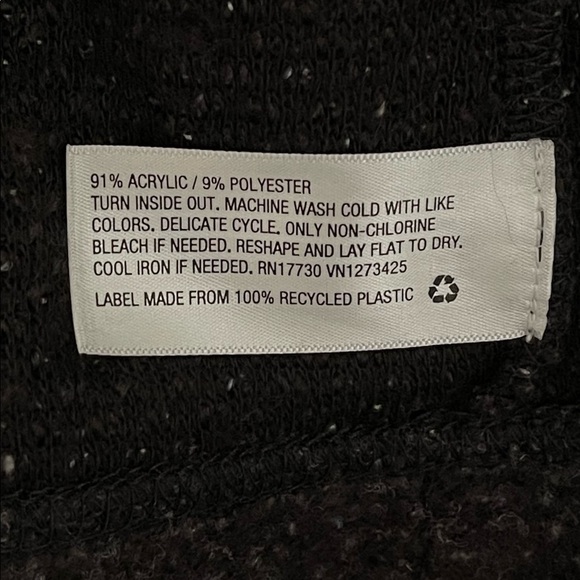 Rock & Republic sz sm hoodie black heather 3 button front - Picture 10 of 10